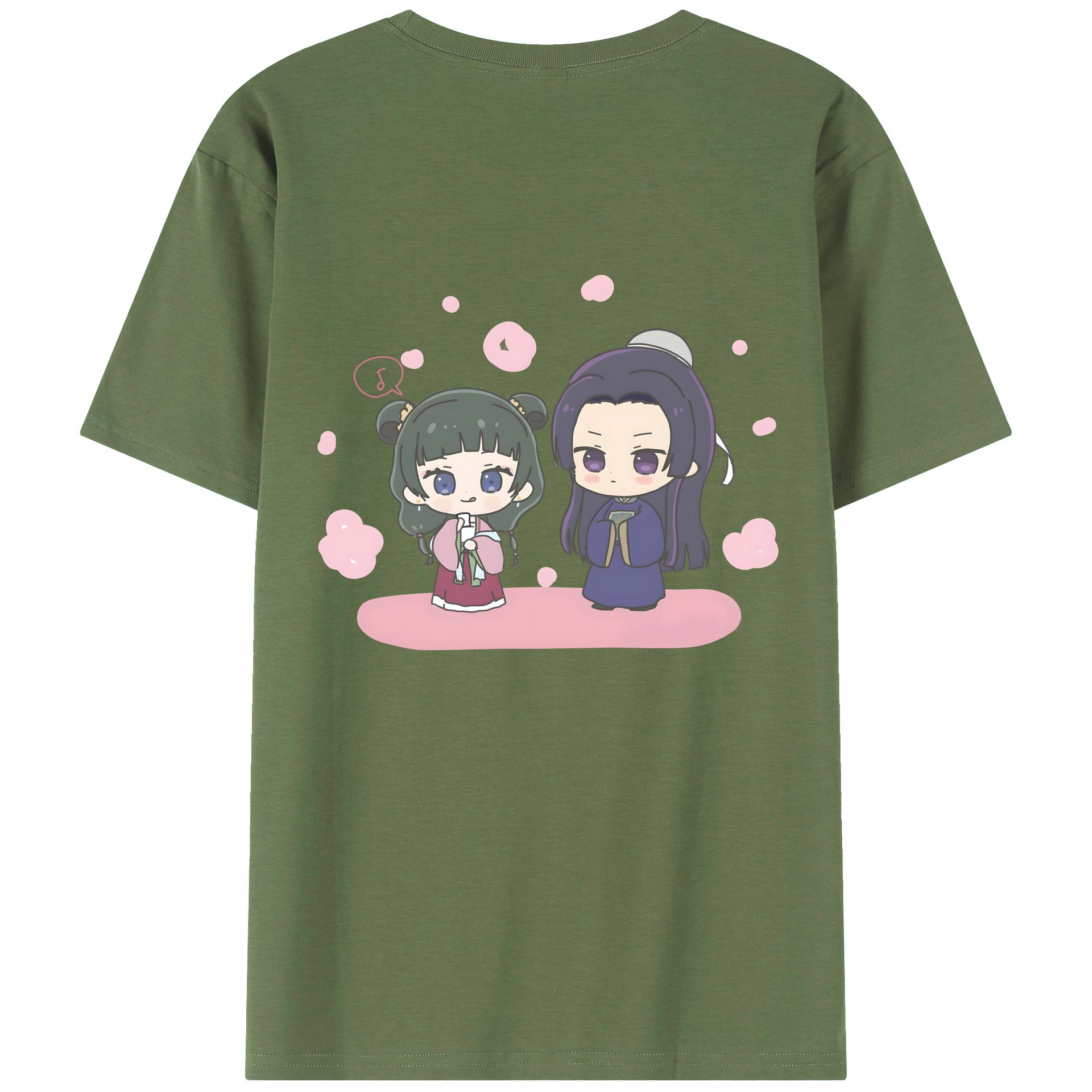 （画像用） 薬屋のひとりごと The Apothecary Diaries 綿100％ メンズ半袖Tシャツ（バックプリント） 通気性